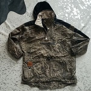Obermeyer Camo Launch Pullover Nylon Jacket Hooded SzS